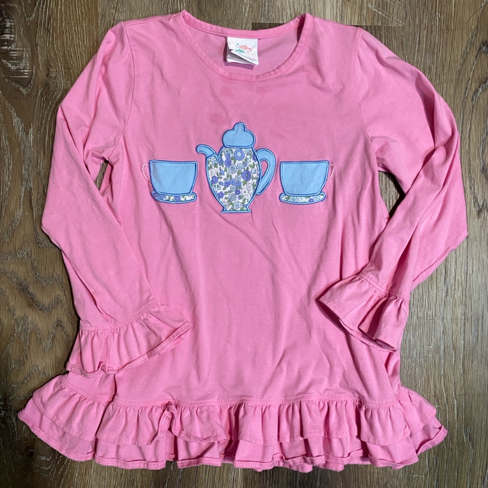 Stitchy Fish Pink Tea Party Top